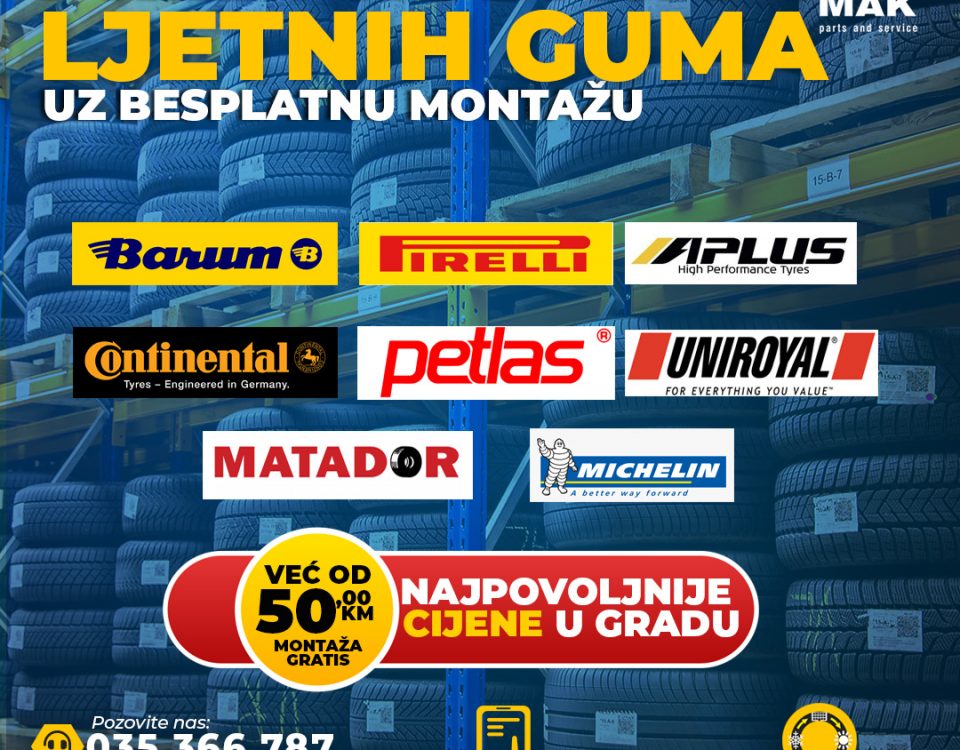 MAK parts and service - Predprodaja ljetnih guma Gračanica